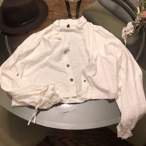 NWOT Topshop white long sleeve